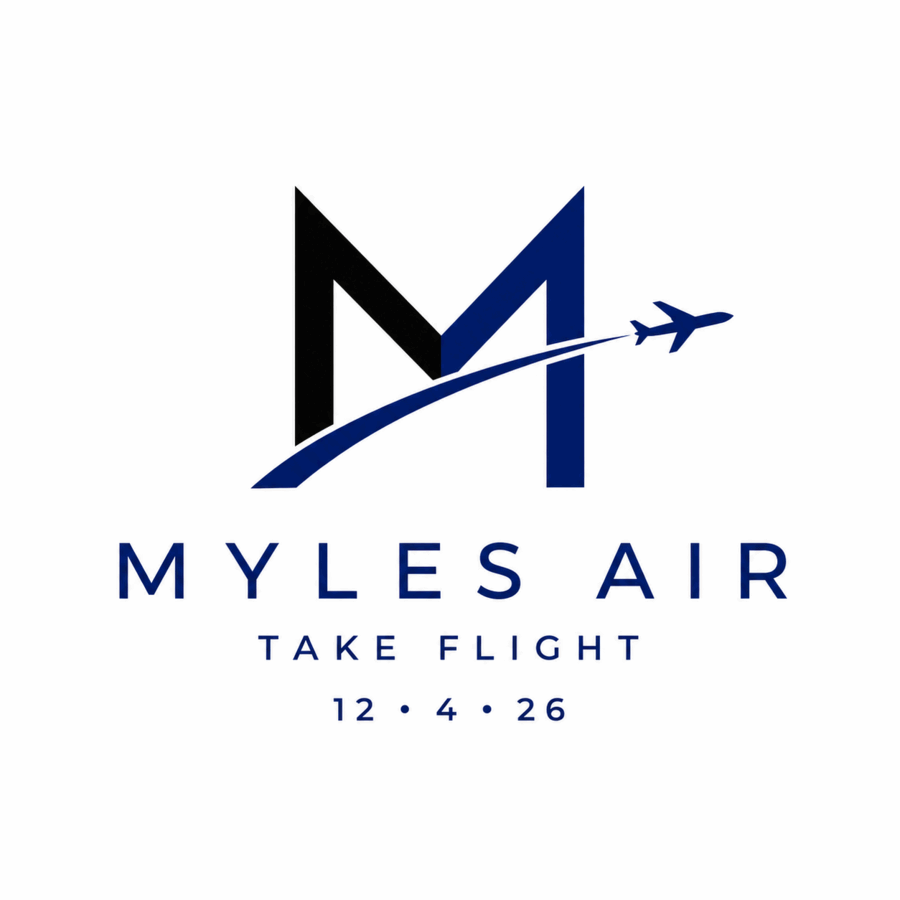 Myles Air aviation event logo
